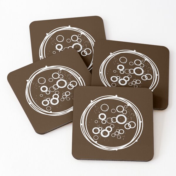 Item preview, White bubbles on dark brown designed and sold by Ninaeva.