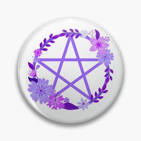 Item preview, Purple Floral Pentacle Design Cheeky Witch® designed and sold by cheekywitch.