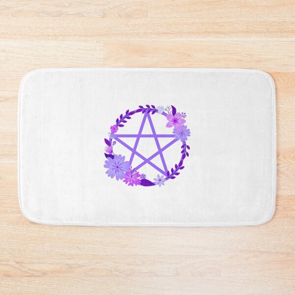 Item preview, Purple Floral Pentacle Design Cheeky Witch® designed and sold by cheekywitch.