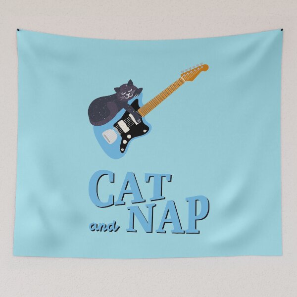 Item preview, Relaxed Cat on Surf Guitar | Cosmic | Catnap designed and sold by Fluffy-Vectors.