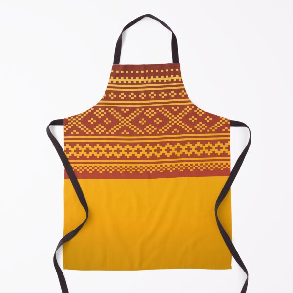 Item preview, norwegian knitting pattern from setesdal in ochre yellow and maroon designed and sold by weilertsen.
