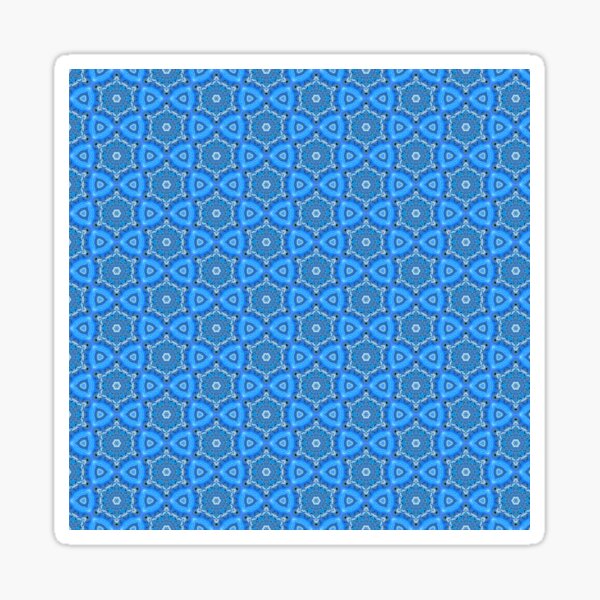 Triangle Blue Lace Quartz Quilt Abstract Modern Pattern Sticker