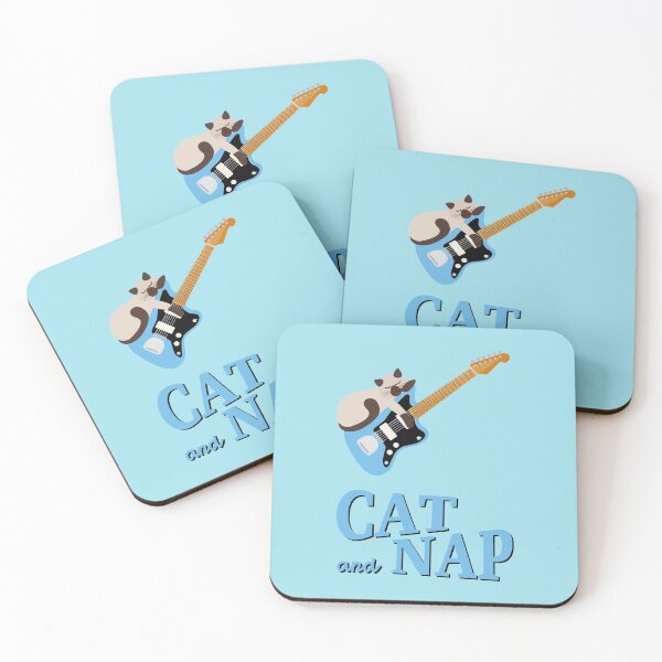 Item preview, Relaxed Cat on Surf Guitar | Siamese | Catnap designed and sold by Fluffy-Vectors.