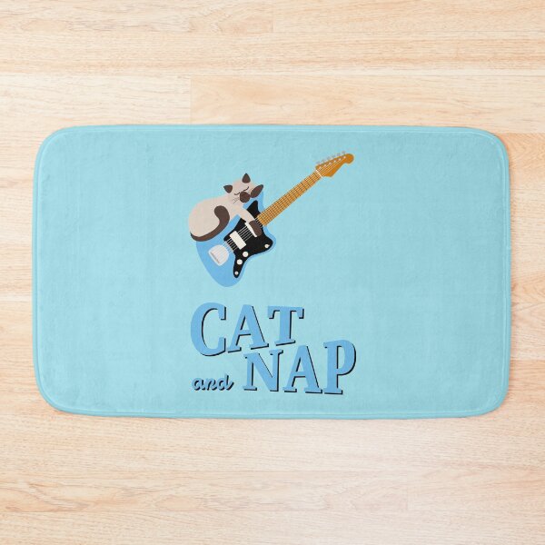 Item preview, Relaxed Cat on Surf Guitar | Siamese | Catnap designed and sold by Fluffy-Vectors.