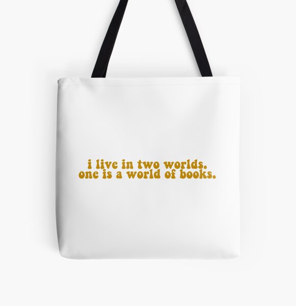 I Live in Two Worlds All Over Print Tote Bag