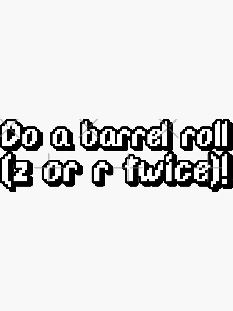 do a barrell roll Sticker for Sale by Sinovius