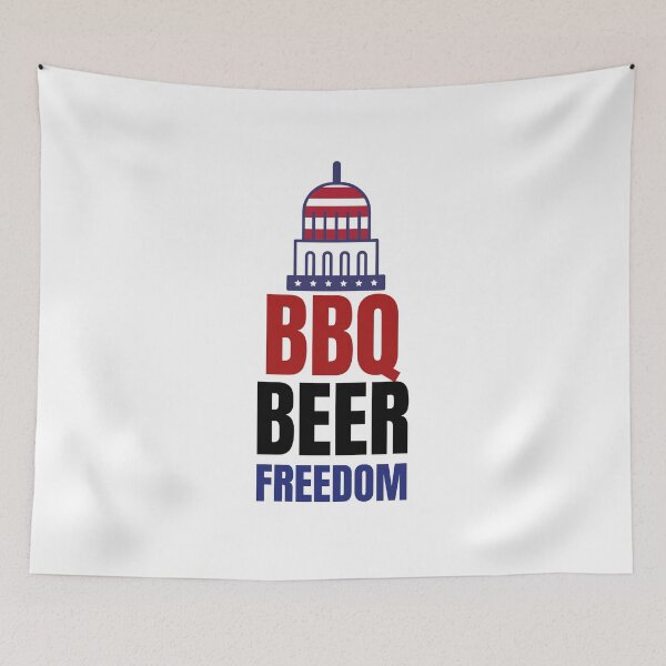 Item preview, BBQ BEER FREEDOM 4th of July  designed and sold by bosilvercat.