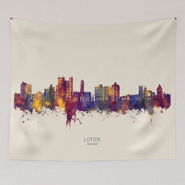 Item preview, Luton England Skyline designed and sold by ArtPrints.