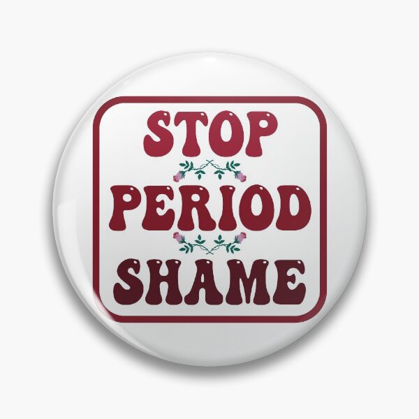Item preview, Stop Period Shame Red and White + Roses designed and sold by egleruta.