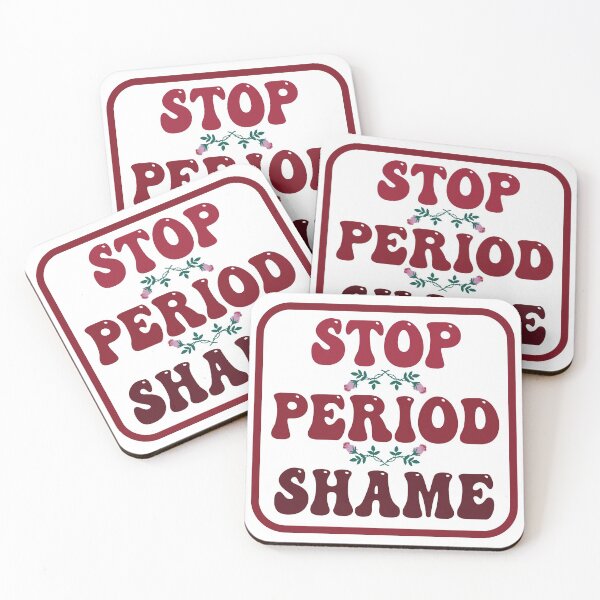 Item preview, Stop Period Shame Red and White + Roses designed and sold by egleruta.