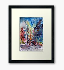 Street at night Framed Print