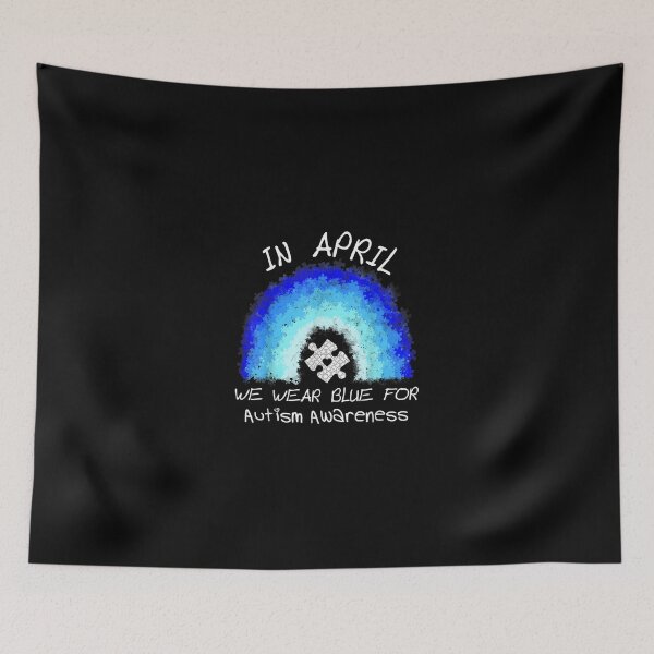 Item preview, In April We Wear Blue for Autism Awareness Puzzle Piece designed and sold by JosephMHoyt.