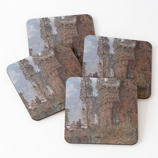 Item preview, Antique Ruins with a Heron near a Temple (1887) - Ferdinand Knab designed and sold by SALON DES ARTS.