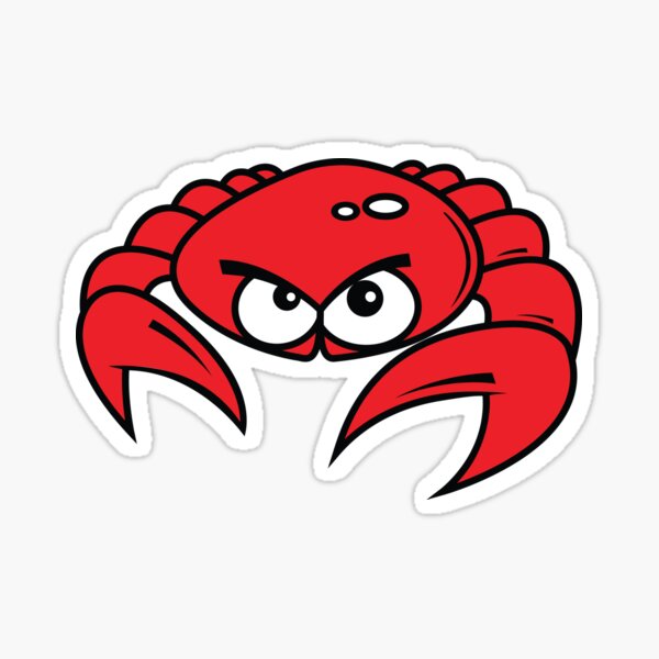 &ldquo;Angry Crab&rdquo; Sticker by giuro | Redbubble