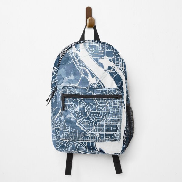 Item preview, Washington DC Map Watercolor Navy Blue by Zouzounio Art designed and sold by zouzounioart.