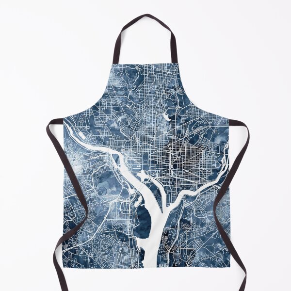 Item preview, Washington DC Map Watercolor Navy Blue by Zouzounio Art designed and sold by zouzounioart.