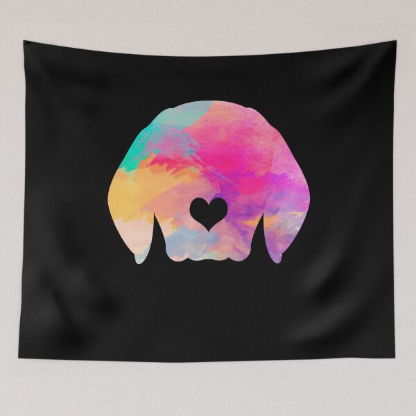 Item preview, funny beagle heart dog art watercolor designed and sold by alaechamlal.