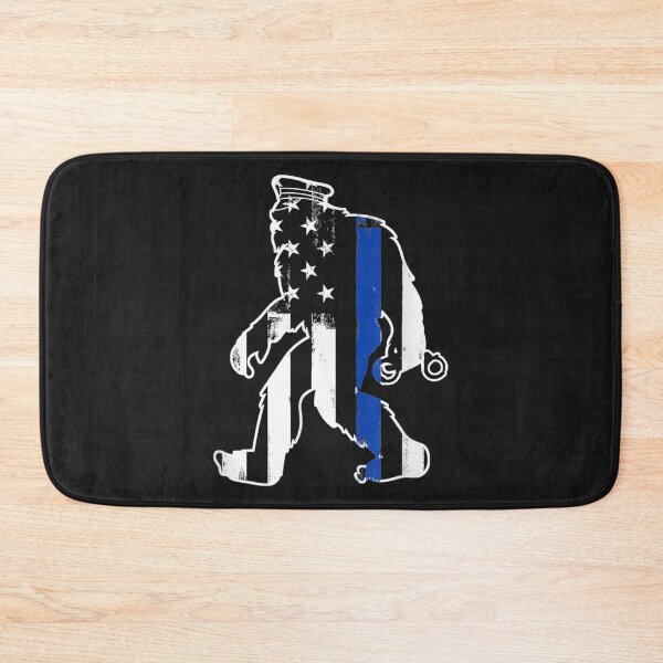 Item preview, Bigfoot Police Yeti Thin Blue Line American Flag TShirt117 designed and sold by etamarapk.