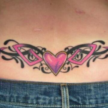 butterfly tramp stamp tattoo