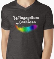 Wingaydium Lesbiosa, Lesbian Pride, Gay pride gifts, and pride month swag Men's V-Neck T-Shirt