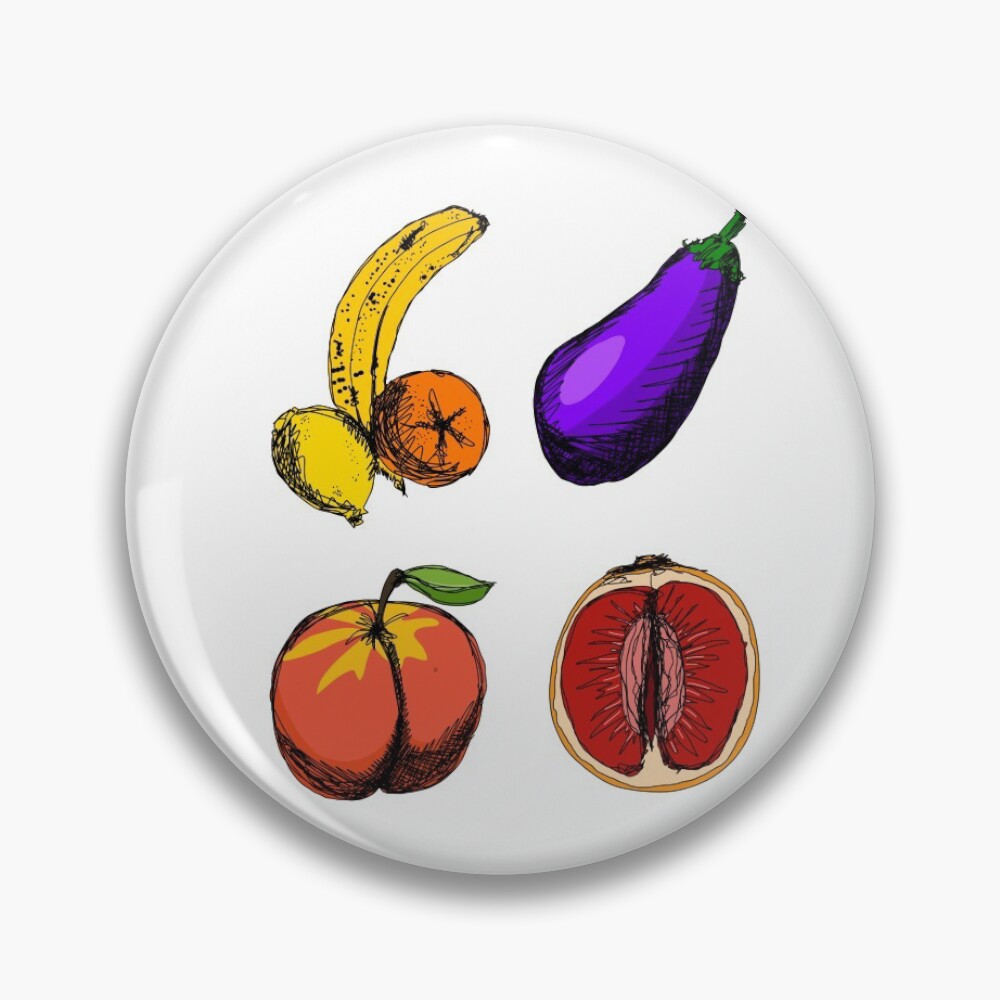 Eggplant and Peach - Eggplant - Pin