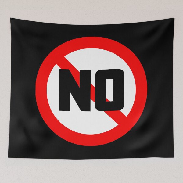 Item preview, NO symbol with the word NO designed and sold by boogeyman.