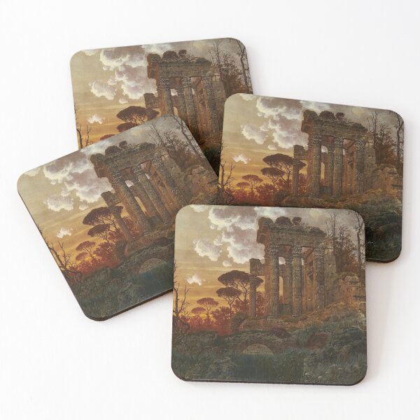 Item preview, Evening Landscape with Temple in Ruins (1890) - Ferdinand Knab designed and sold by SALON DES ARTS.
