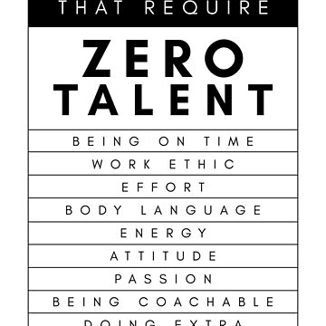 Artwork thumbnail, Ten Things That Require Zero Talent | Motivational Quote by Inspirify
