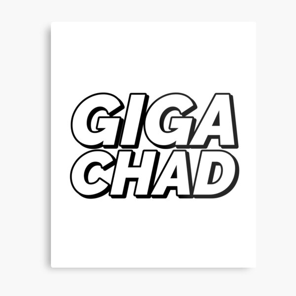 Giga Chad meme' Poster, picture, metal print, paint by Lowpoly