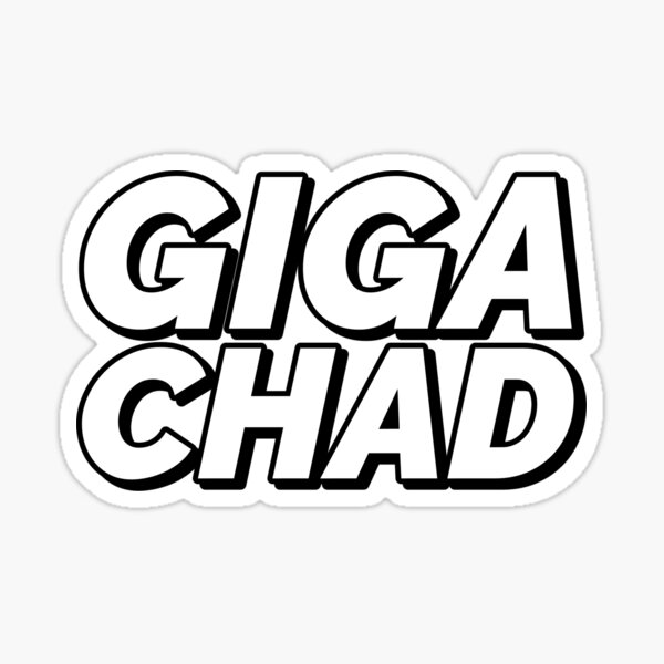 Giga Chad Meme Decal Sticker Chad Thundercock Meme Sticker Meme Gifts -   Hong Kong