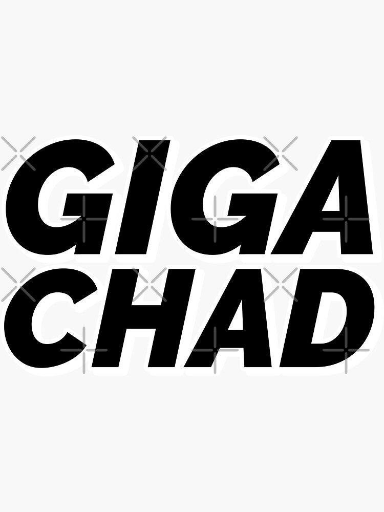 Giga Chad Meme Sticker for Sale by Rhynes02