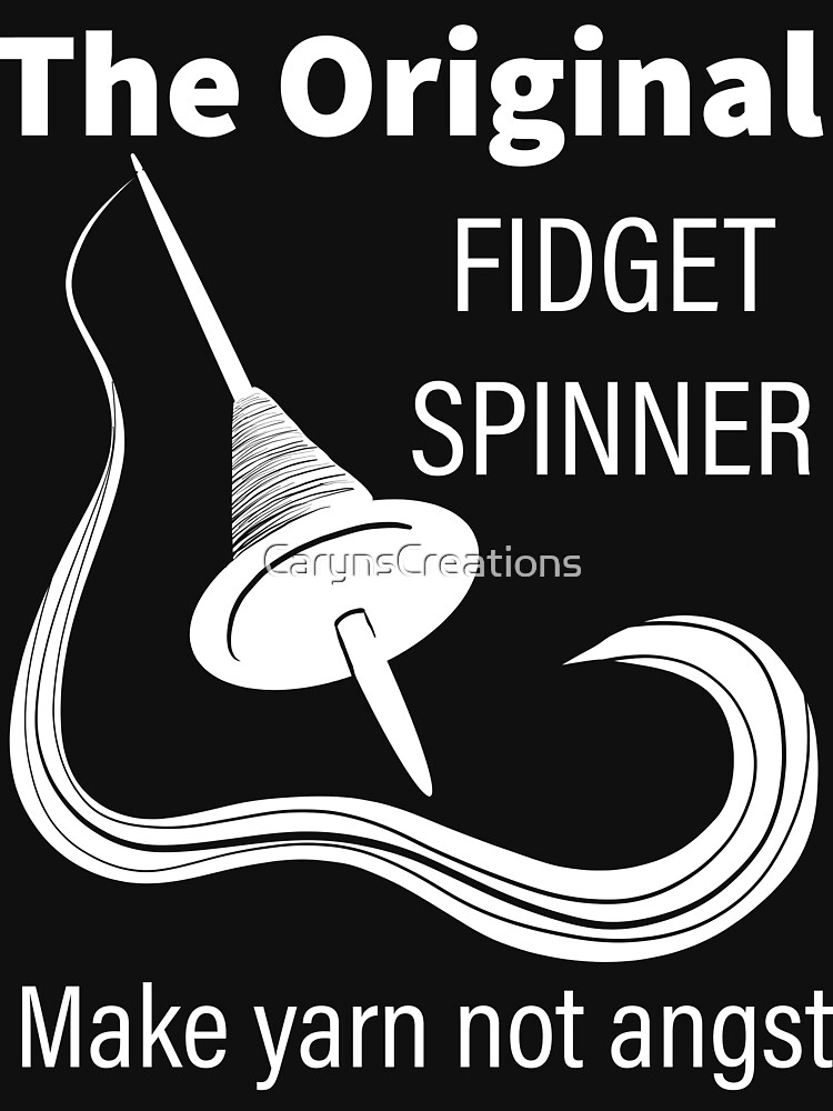 The Original Fidget Spinner (white print) by CarynsCreations