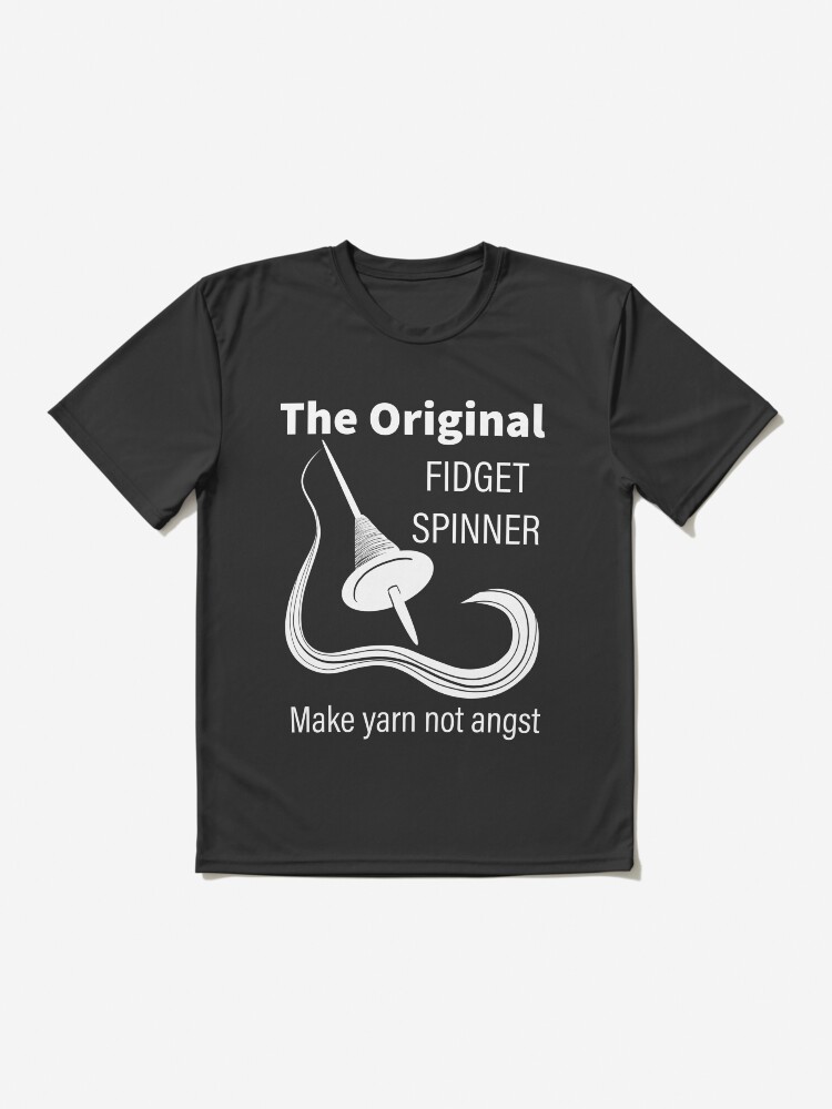 Alternate view of The Original Fidget Spinner (white print) Active T-Shirt
