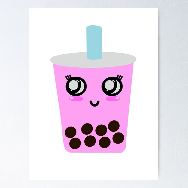 Item preview, Pink boba milk tea designed and sold by tothemoons.