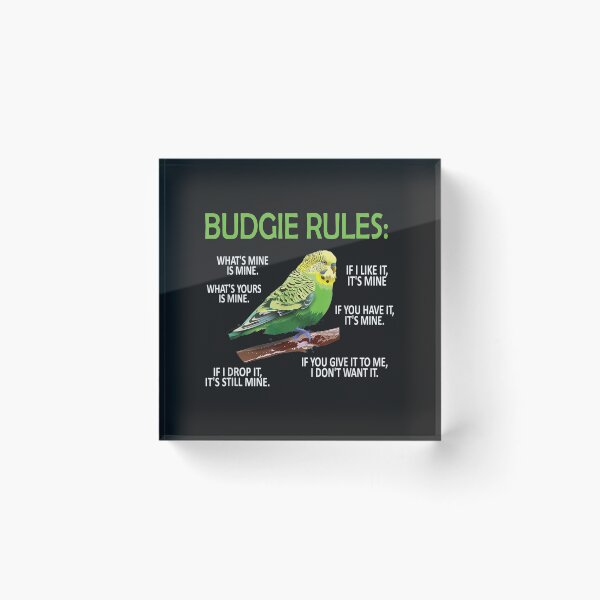 Item preview, Budgie Rules  Budgie Lover Parakeet Bird Budgerigar TShirt88 designed and sold by etamarapk.