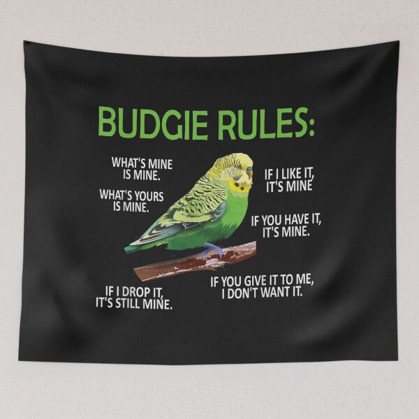 Item preview, Budgie Rules  Budgie Lover Parakeet Bird Budgerigar TShirt88 designed and sold by etamarapk.