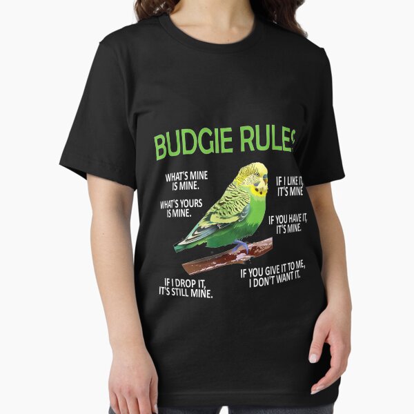 Item preview, Budgie Rules  Budgie Lover Parakeet Bird Budgerigar TShirt88 designed and sold by etamarapk.