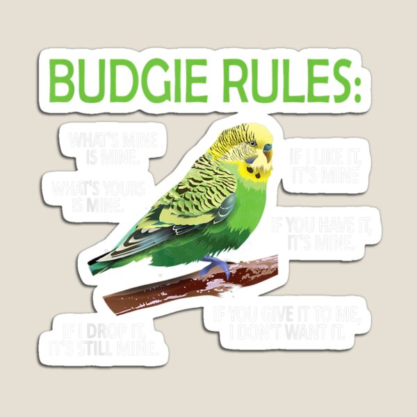 Item preview, Budgie Rules  Budgie Lover Parakeet Bird Budgerigar TShirt88 designed and sold by etamarapk.