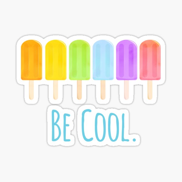 Tasty Summer Watercolour Popsicle Pattern Sticker
