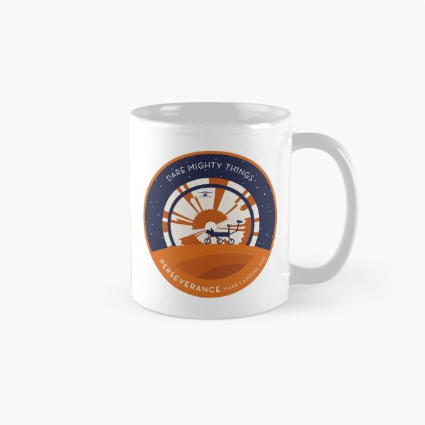 Item preview, Perseverance Rover Mars Landing Parachute orange border wide designed and sold by Markadesign.
