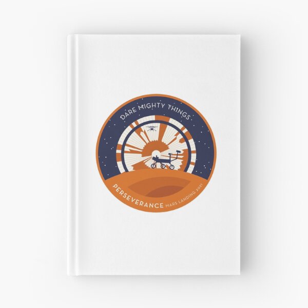 Item preview, Perseverance Rover Mars Landing Parachute orange border wide designed and sold by Markadesign.