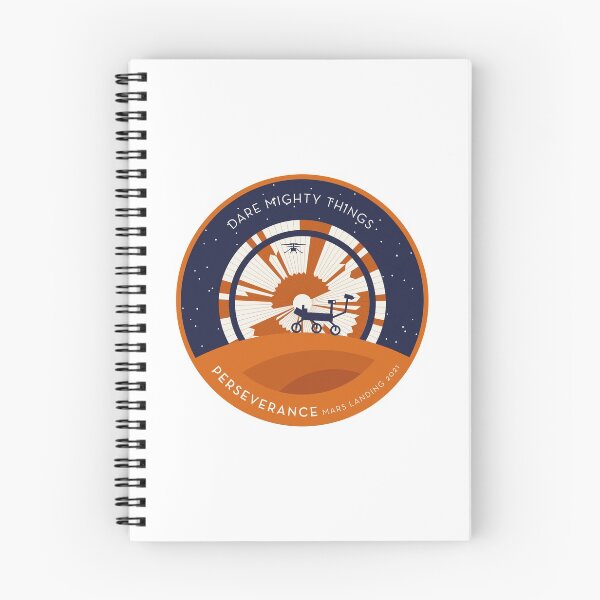 Item preview, Perseverance Rover Mars Landing Parachute orange border wide designed and sold by Markadesign.