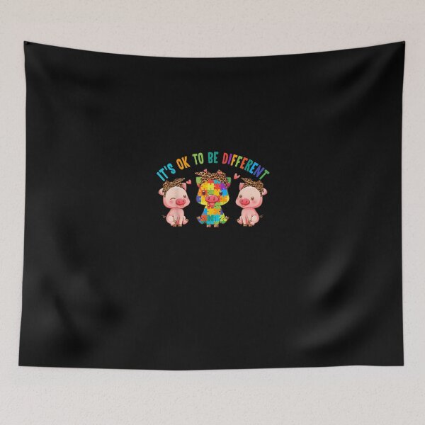 Item preview, its ok to be different pigs autism awareness month designed and sold by JosephMHoyt.