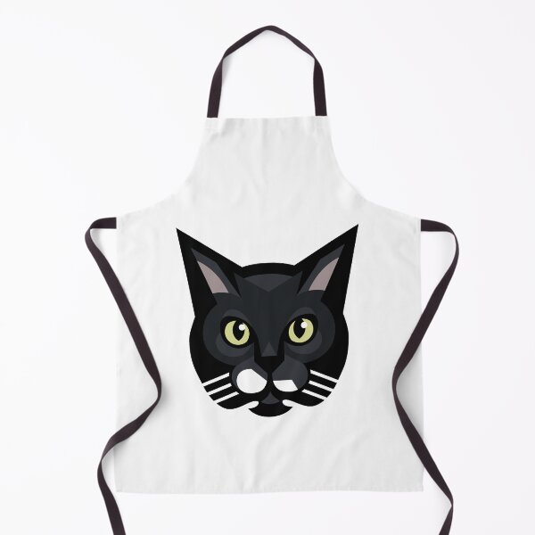Aperçu de l'œuvre Pumpkin - Black Cat White Mustache créée et vendue par HalpinDesign.