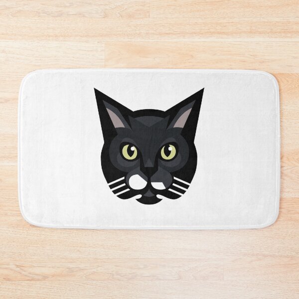 Aperçu de l'œuvre Pumpkin - Black Cat White Mustache créée et vendue par HalpinDesign.