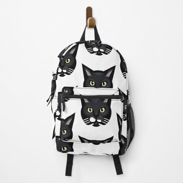 Aperçu de l'œuvre Pumpkin - Black Cat White Mustache créée et vendue par HalpinDesign.