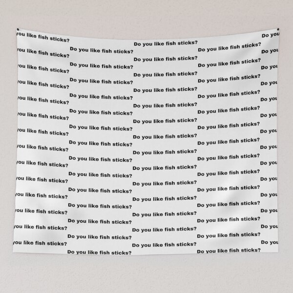 Item preview, Black and white text based T-shirt -  Do you like fish stick?  designed and sold by OffensiveTCG.