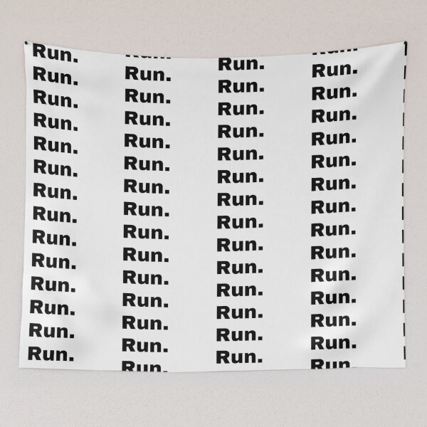Item preview, Black and white text based T-shirt - Run.  designed and sold by OffensiveTCG.