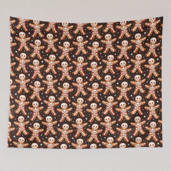 Item preview,  Gingerbread Skeletons Black designed and sold by Paisley Yazel.