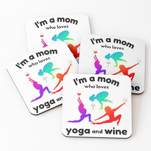 Item preview, Im a Mom Who Loves Yoga and Wine designed and sold by Orchyd.